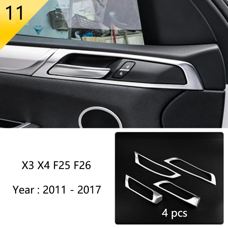 BBJS7 Accessories for BMW X3 X4 F25 F26 Car Inner Gearshift Air Conditioning CD Panel Door Armrest Cover Trim Decorative Car Stickers