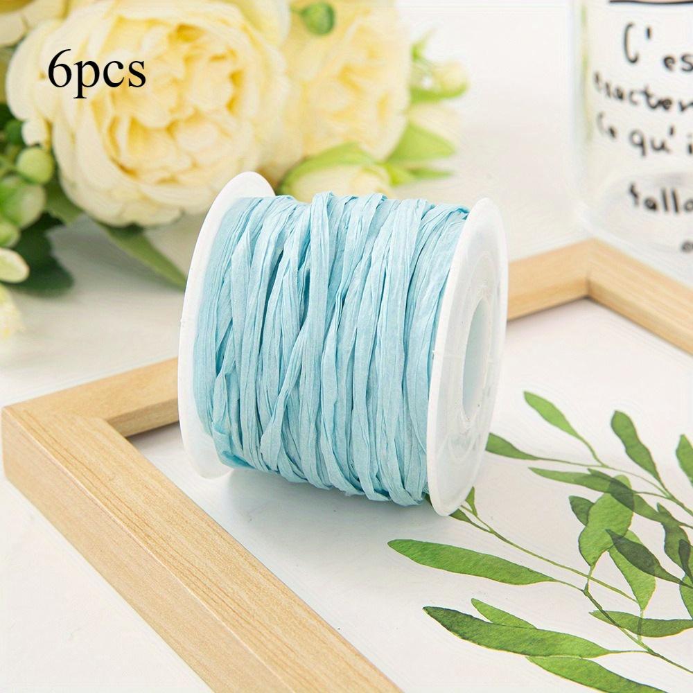6 Rollen Raffia Papier Bastelband Geflochtene Garnseile DIY Party Dekoration
