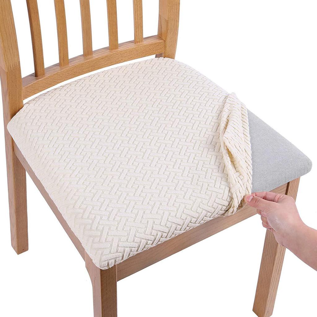 Universal Elastic Chair Cover: Four Seasons, Solid Color, Thickened, Simple Design for Home or Restaurant.