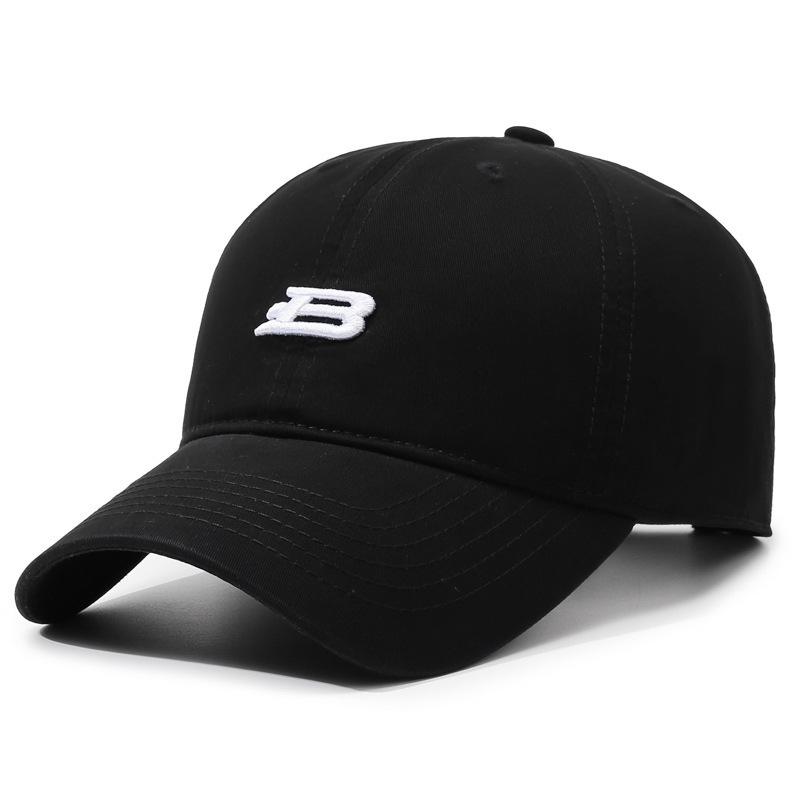 Unisex Baseballkappe mit B-Buchstaben-Stickerei Frühling Herbst Outdoor Verstellbar Lässige Kappe Sonnenschutz Sportkappe