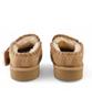 Yase Leather Swing Natural Wool Clogs Chestnut