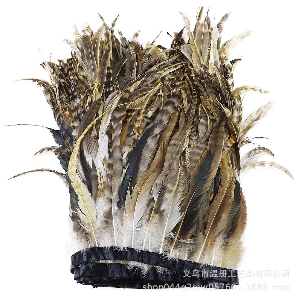 

25-30Cm Lengthened Safflower Tip Cloth Edge Clothing Accessories Stage Material Chicken Feather Cloth Strap Pendant Diy