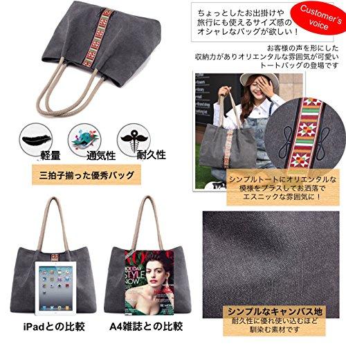 [Angel Moon] Canvas Tote Bag for Women, Oriental Design, A4 Size, Casual, Relaxed Fit, Suitable for Everyday Use, Office, Sub-Bag, Tablet, Zipper Clos