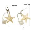 Delicate Starfish Shaped Keychain Handwoven Beads Ornament for Purses Backpacks