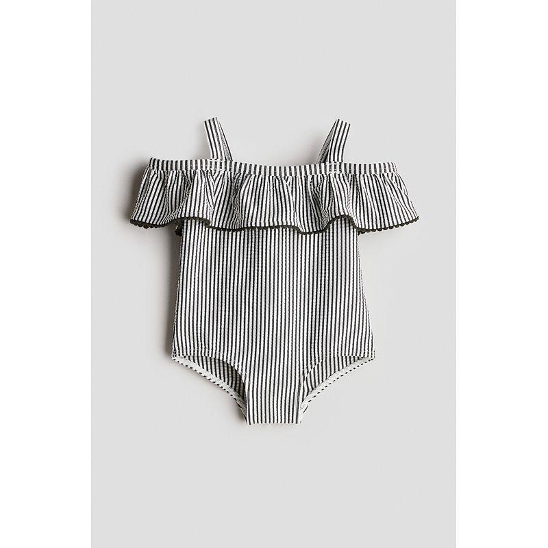 

HM Children s Clothing Baby Girl Baby Swimsuit Summer 2025 Cute Lotus Leaf off-the-Shoulder One-Piece Swimsuit 1274267
