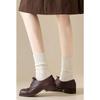 Autumn and Winter Wool Socks for Women, Long Tuft Socks, Solid Color Thickened Warm Postpartum Socks, Mid-calf Socks
