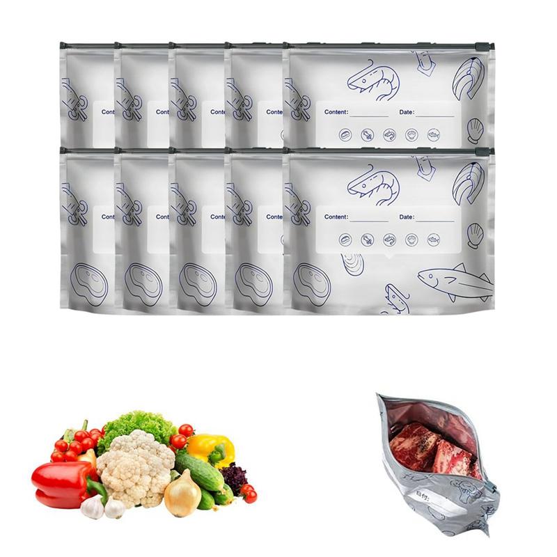

10pcs Aluminum Foil Fresh-Keeping Bag Refrigerator Food Sealed Bag S