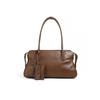 Large Capacity Top Layer Cowhide Tote Bag 2025 New Model Vegetable Tanned Leather Vintage Underarm Women's Bag Genuine Leather Handheld Pillow Bag