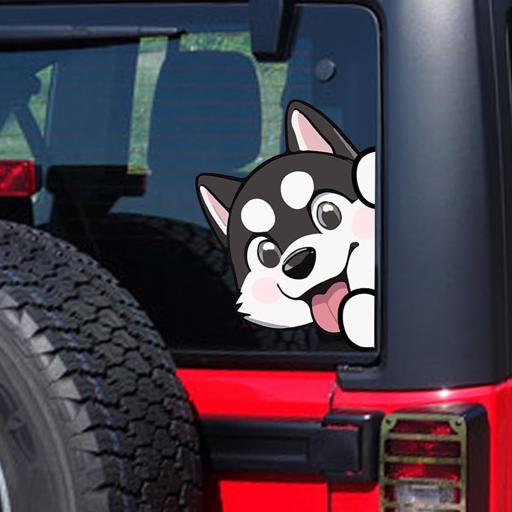

Adorable Panda Car Sticker, Funny Animal Peeking Car Sticker and Decal for Car Window Windshield Bumper Auto Laptop Stickers (Panda) Husky
