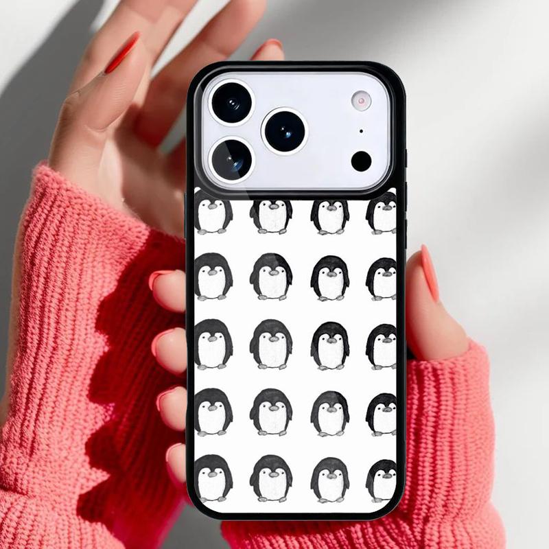 Lovely Penguin Phone Case for iPhone 17 16 15 14 13 Pro Max Back Cover for 12 11 Pro Coque