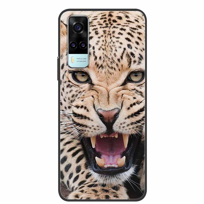 For Vivo Y53s 4G Case Animals Soft Silicone TPU Phone Back Cover Case for Vivo Y31 2021 Funda for Vivo Y53 s Y 31 Luxury Coque
