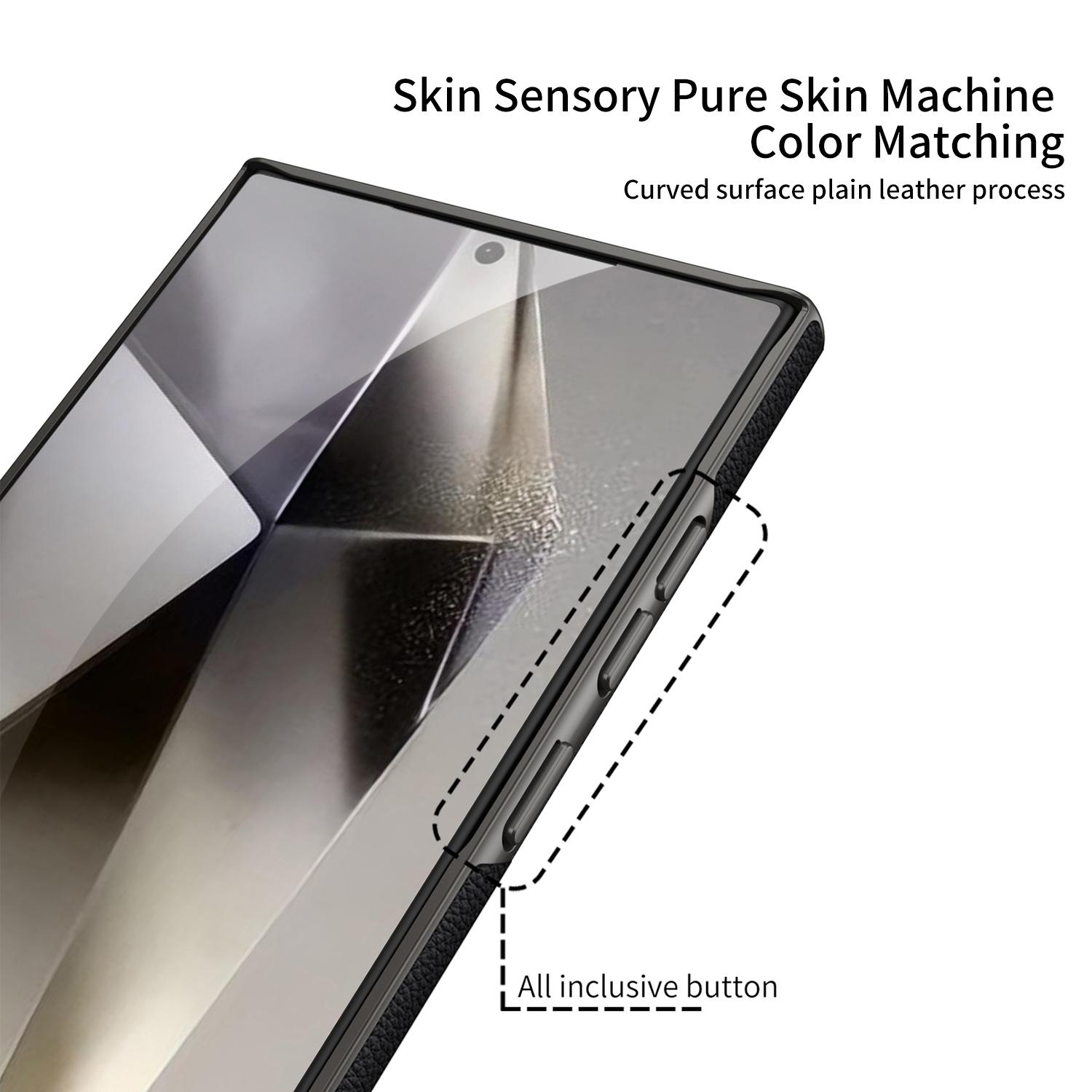 

GKK For Samsung Galaxy S24 Ultra PC+PU Case Skin-Touch Slim Phone Cover Purple