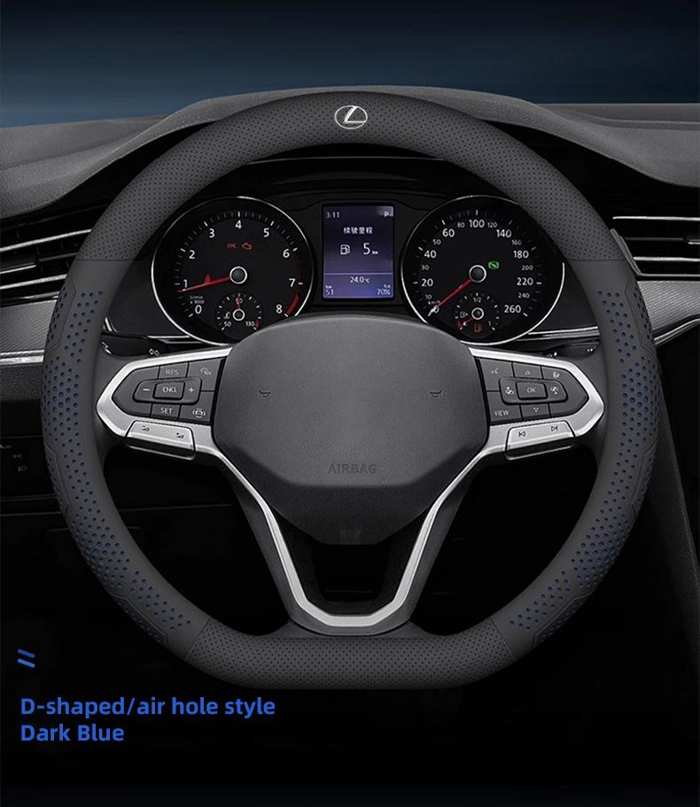 Car Steering Wheel Cover Anti Slip Circular D-type Auto Accessories For Lexus IS250 IS200 RX350 RX330 Ct200h LX570 IS300h GX470