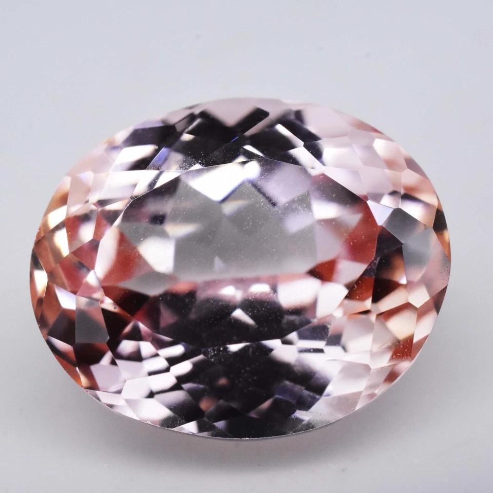 10,10 Quilates Morganita Rosa Natural Oval IMPECÁVEL Certificada Gema Solta