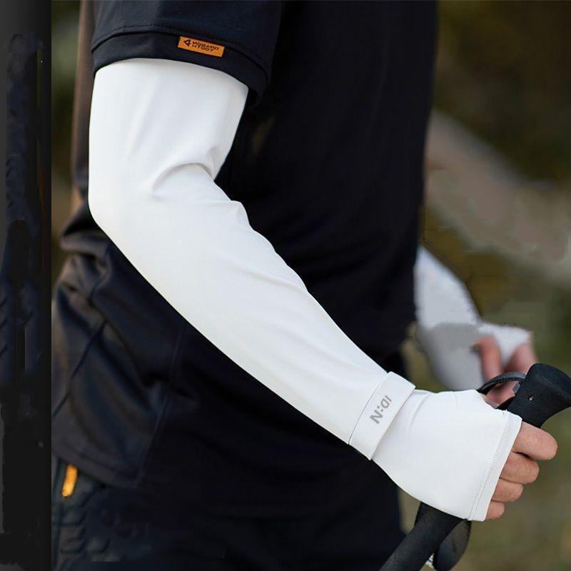 Loose Sun Protection Ice Sleeves For Men Women Ice Silk Arm Sleeves Outdoors Sports Riding Workouts Lightweight Arm Sleeves A2