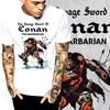 Barbarian T-shirt Savage Heathen Hell's Wrath Unleashed Viking Size S-2XL Tee