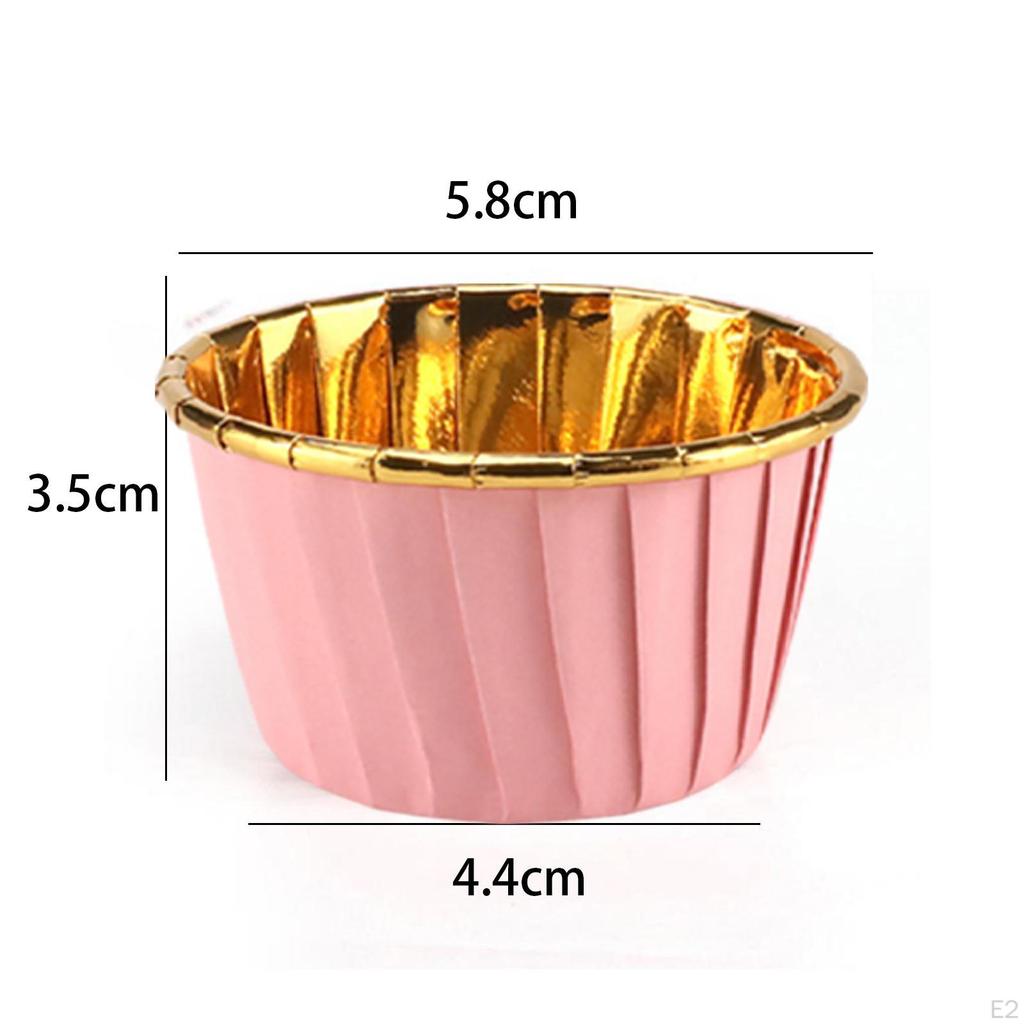 50 Pieces Cupcake Liners Muffin Case Wrapper for Halloween Wedding Pink and