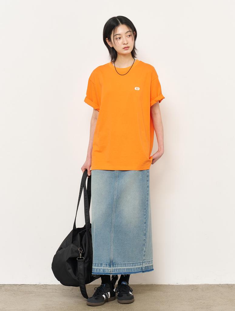 GENERALIDEA Unisex New Idea Regular Short Sleeve T-Shirt [Orange] / Sbe2U01012
