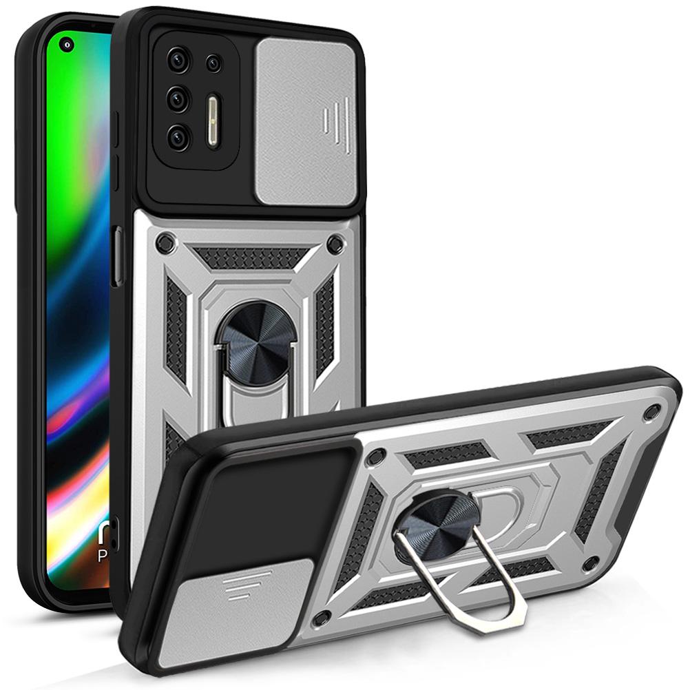 Case for Motorola Moto G9 Plus Shockproof Bumper Armor Camera Protective Magnetic Holder Ring Cover for Moto G 9 Play E7 Plus
