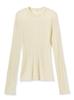 Mira Owen Random Rib Sheer Knit 09WNT244077 IVR Women's