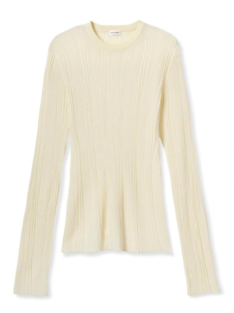 Mira Owen Random Rib Sheer Knit 09WNT244077 IVR Women's