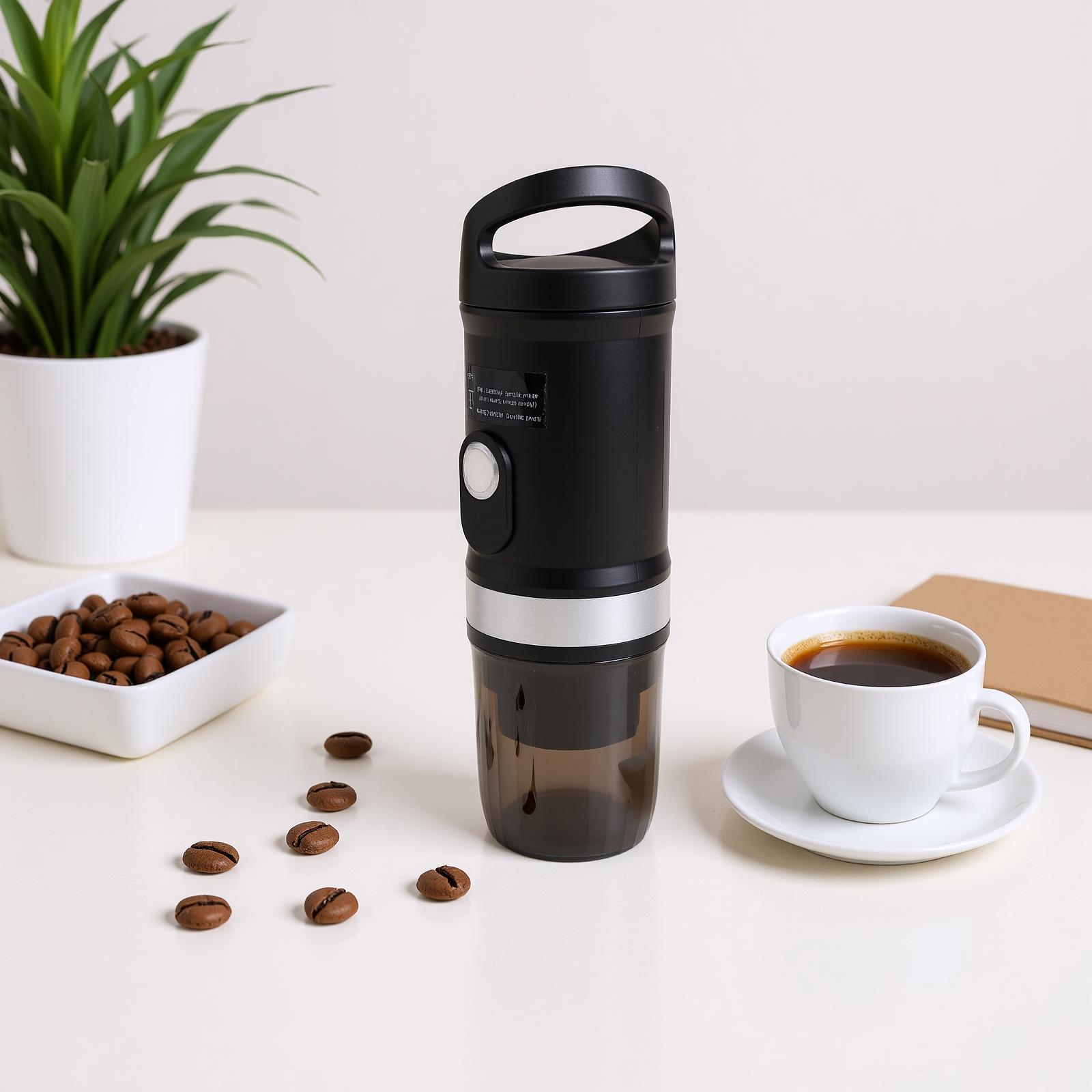 

Portable Coffee Machine 3 in 1 Coffee Maker Fast Self Heating 20 Bar 9600mAh Rechargeable Electric Coffee Machine for Camping Travel