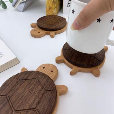 Wooden Turtle Coaster Heat Resistant Placemat for Drinks Anti-Scalding Pot Mat Reusable Table Mat Creative Party Accessory