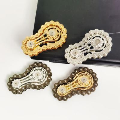1Pc Metal Chain Fidget Spinner Decompression Toy Wheel Chain Finger Spinning