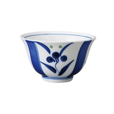 Sencha x med en Tokusa-blomst Oppvaskmaskin- og mikrobølgeovnsikker Mino Laget i Japan Ale-net (Sencha) Tekopp, 9.3 5.5 cm, 150cc, Design, Blå, Sikker, Vare,