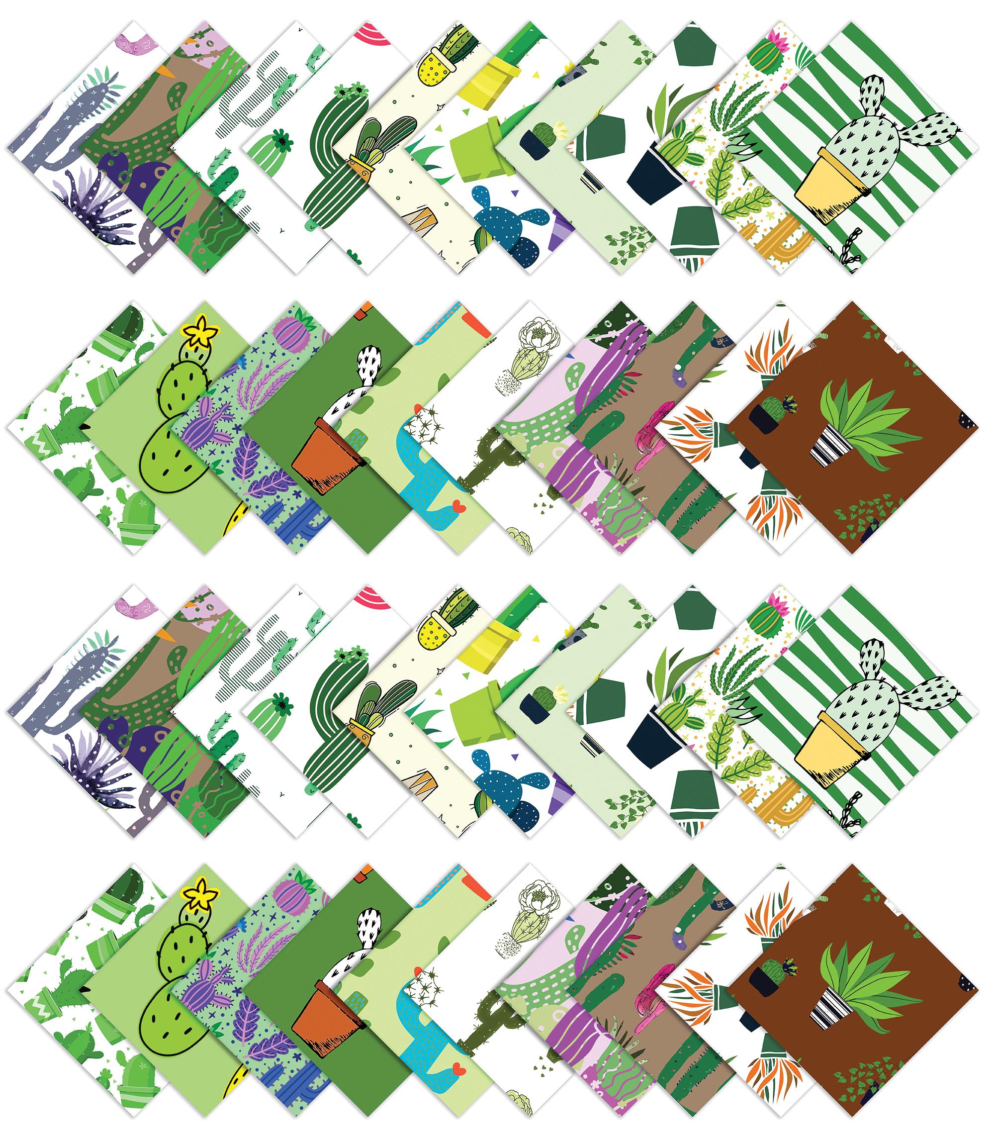 

Soimoi, 40 шт. бавовняної тканини з рослинним принтом для стьобання, 2,5x42 дюйма, рулон желе — білий і 1.5x42 inches білий
