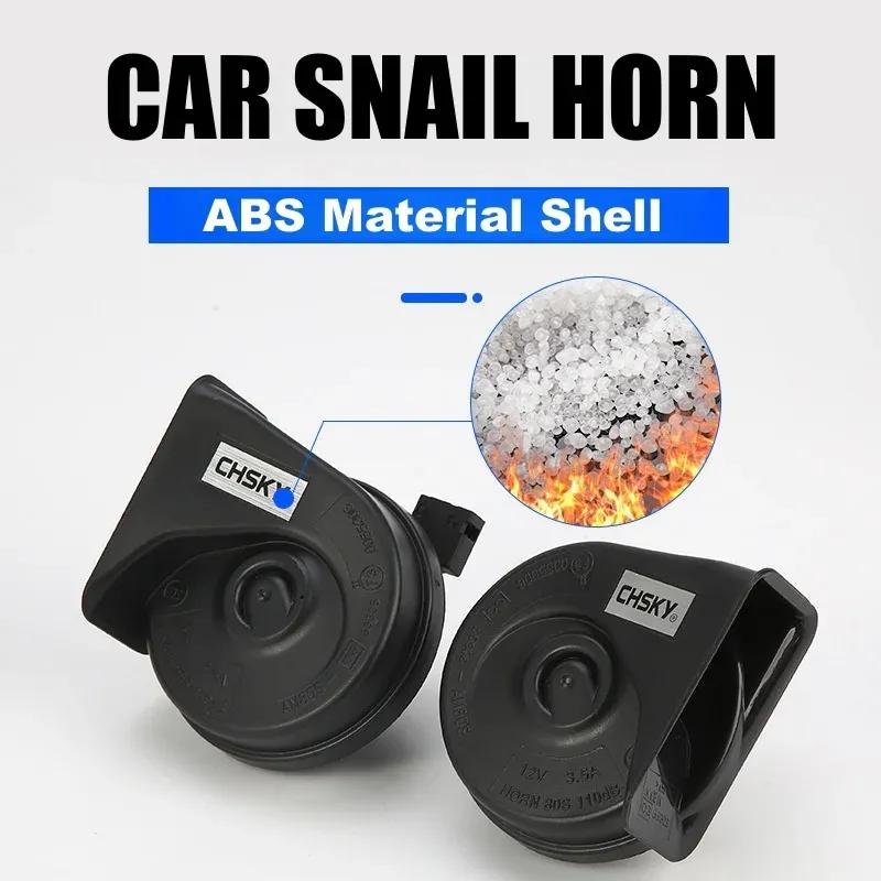 2Pcs 110dB 12V  Car Snail Horn Car Speakers Tweeter High Bass Waterproof Whistle Horn For Toyota For Lexus For Subaru