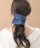 VINGTAINE Dungaree Large Trendy Hair Hair Women's Denim-Style Scrunchie, Scrunchie, Accessory, Tie, HS-218-IG