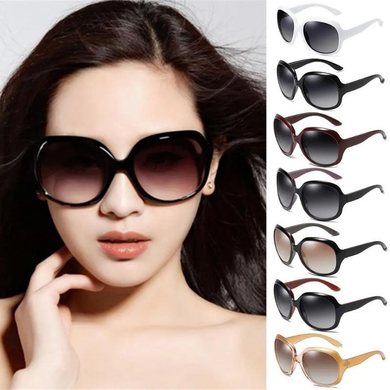 New Shades Sunglasses for Women Elliptical Frame Vintage Eyewear Oversized Square Shades for Women Men UV400 Eyeglasses