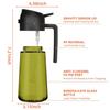 Pulverizador de aceite 2 en 1 de vidrio oscuro, dispensador de aceite de oliva, pulverizador de aceite negro resistente a la luz para cocinar ensaladas y barbacoas, herramientas para barbacoa.