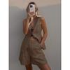 V-neck Sleeveless Vest Shorts Set V-neck Sleeveless Vest Leisure Shorts Set