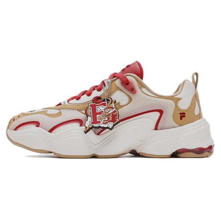 FILA Fusion CNY Collection Dragon Year Casual Comfortable Low-Top Lifestyle Shoes Women sneaker Yellow White T12W411617FSP