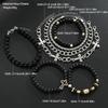 7pcs Stainless Steel Bracelet Set For Men Women Punk Fashion Cross Beads Chain Bracelets Simple Hip Hop Unisex Jewelry Gifts