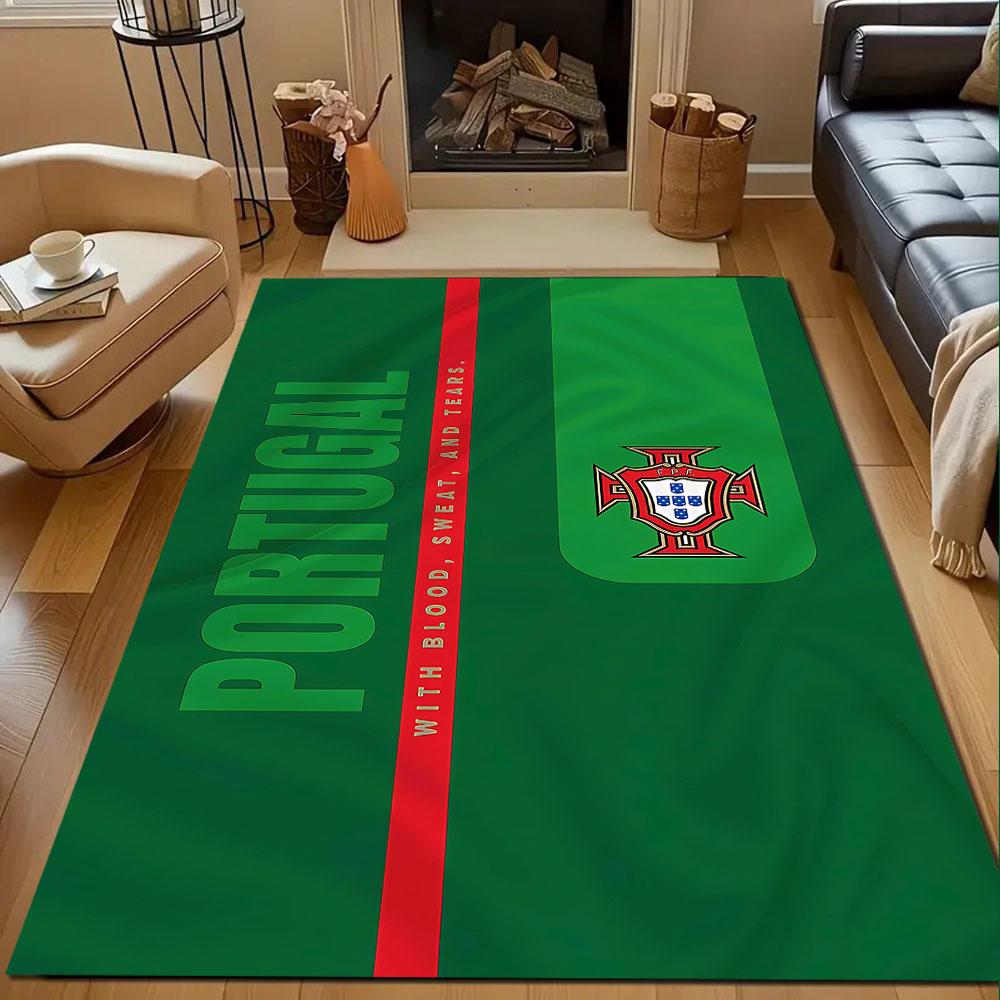 Portugal Pride Design Patterned carpet, non slip mat suitable for living room and bedroom sofas