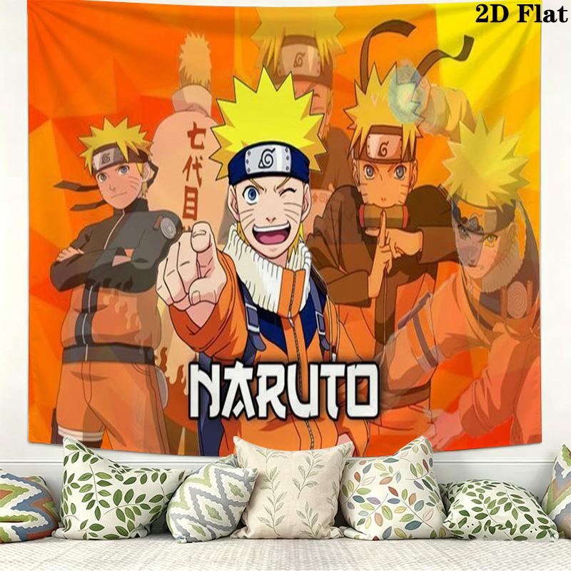 Anime NARUTO Wall Tapestry Aesthetic Wall Hanging Printed Fabric Blanket Decorative Tapestries for Bedroom Living Room Home Decor