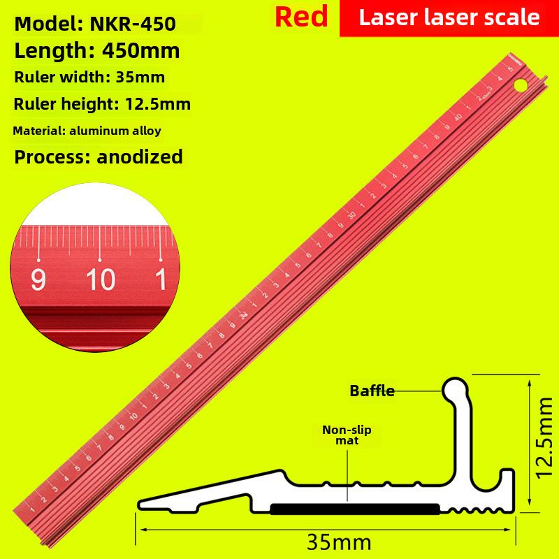 Multifunctional Aluminum Alloy Ruler: Stainless Steel, Cutting, and Protective Features