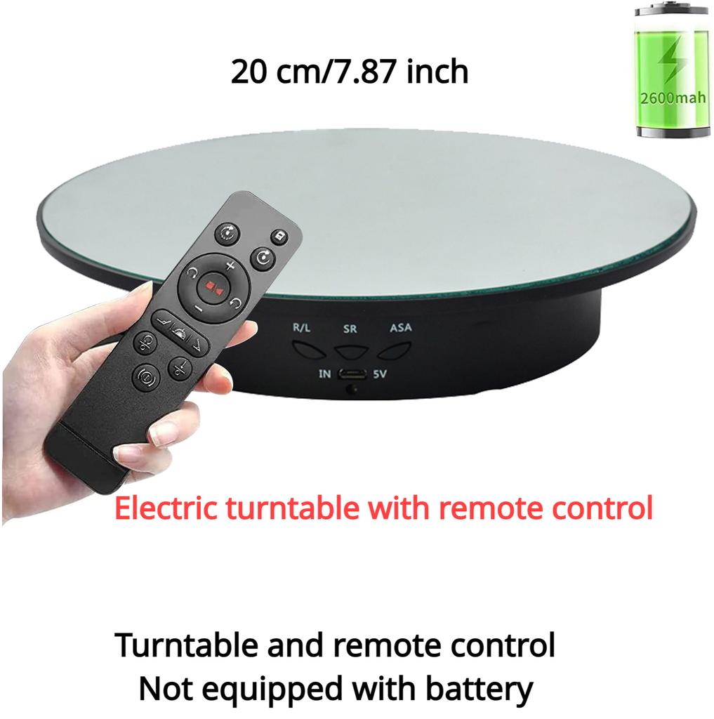 3 Speeds Electric Rotating Visualizer 360° Turntable Regulation Usb Charge Display Stand For Video Shooting Prop Jewelry Shoes