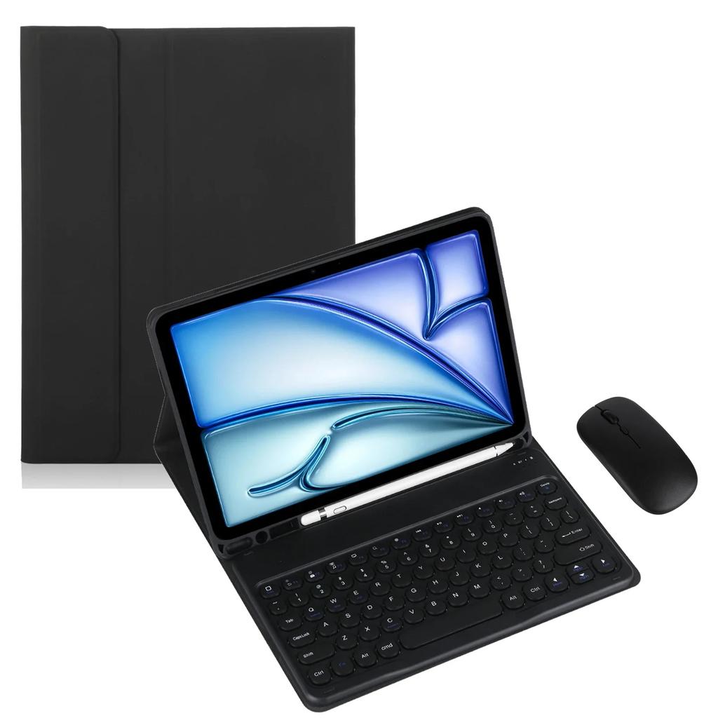 Circular Keyboard Case & Mouse for Samsung Galaxy Tab A8 10.5inch Tablet Spanish/Japanese/Hebrew/Arabic/Ltalian Keyboard Cover
