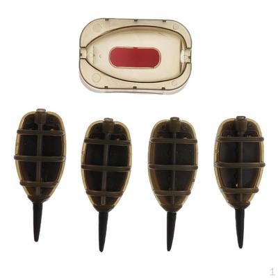 4 Pieces Flat Method Feeder 30g 40g 50g 60g Carp Fishing