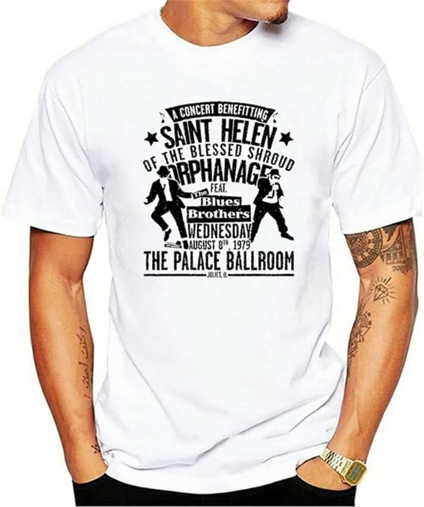 Blues Brothers Mens T Shirt St Helen Flyer Graphite Heather T-Shirt White XXL белый