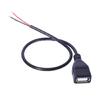 USB Power Pigtail Cable USB Male to 2 Pin Bare Wire Open End Power Pigtail Cord for LED Fan Camera Accessories