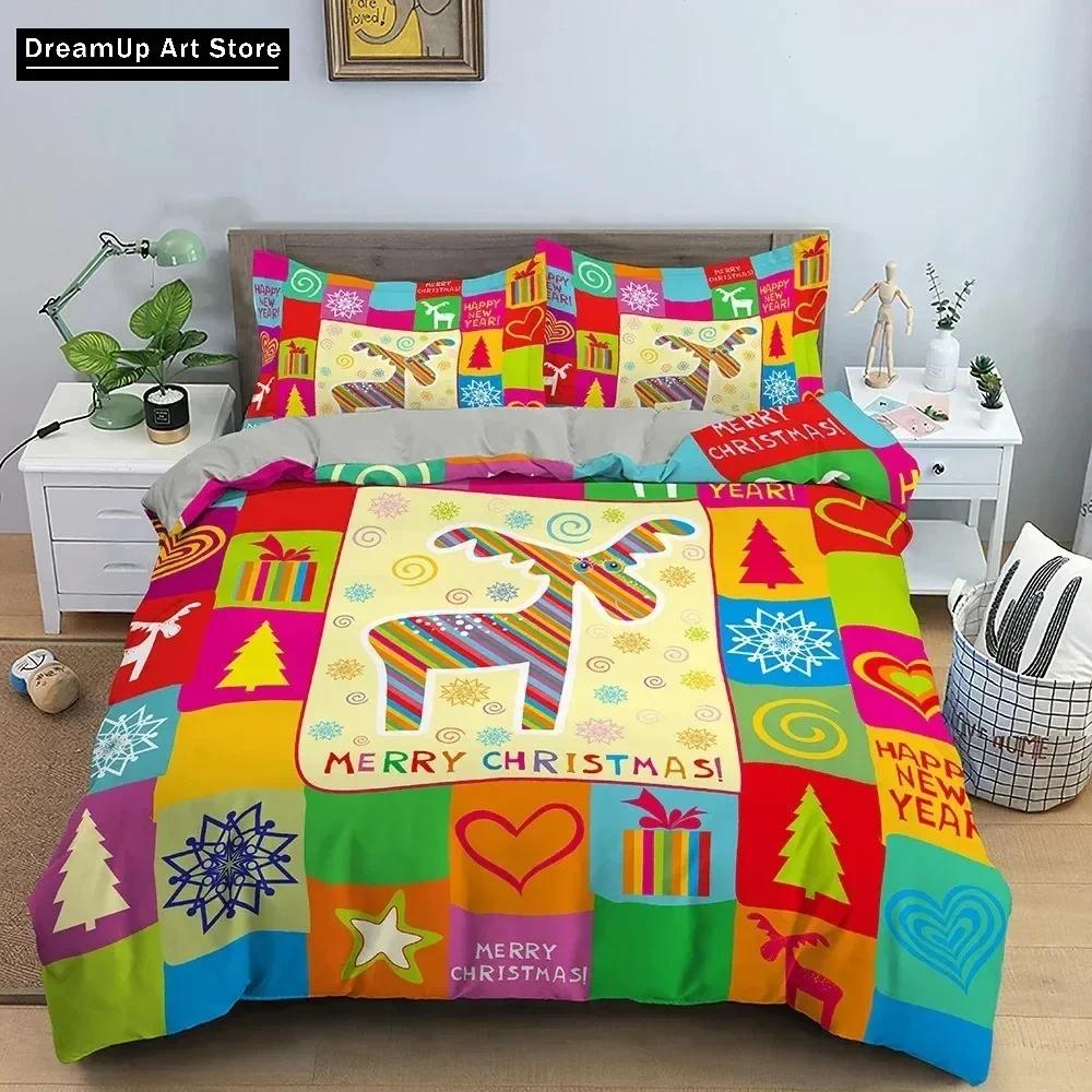 3D Print Fashion Merry Christmas Bedding Set Boys Girls Twin Queen Full Size Duvet Cover Pillowcase Bed Adult Bedroom