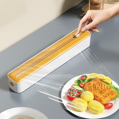 Double Function Fresh Wrap Cutter Multipurpose Kitchen Sealer for Plastic, Aluminum Foil Paper, Baking Paper, and Wax Paper Reusable Packaging Machine