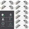20Pcs Universal Furniture Corner Connectors Stainless Steel Angle Corner Brackets