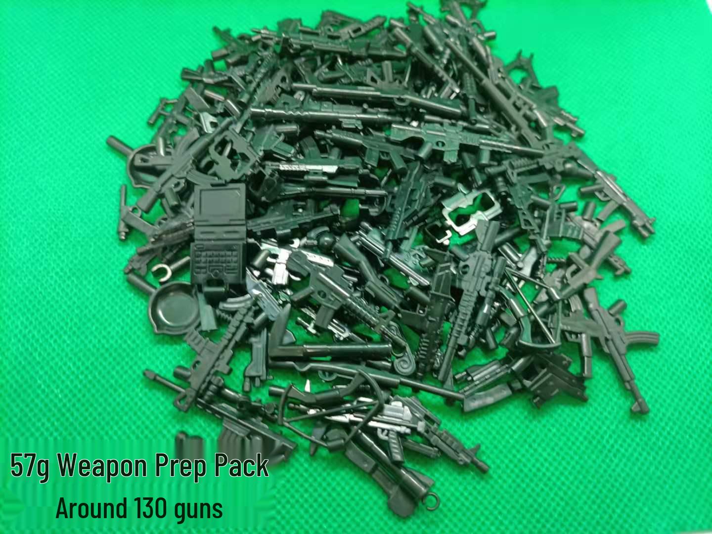 Military-Themed Building Block Set: 130 Mini Weapons & Figures Accessories Pack чёрный