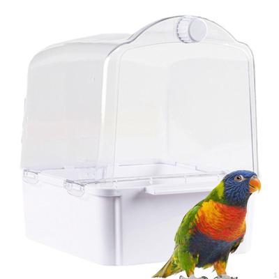 Bird Caged Bath Box Parrot Bathing Tub Bathtub Shower for Budgie